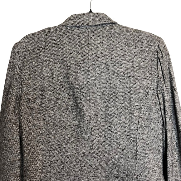 Ann Taylor Gray Tweed Zip Up Jacket Size 12 Women - Picture 8 of 10